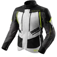 Rebelhorn Hardy 3.0 wasserdichte Motorrad Textiljacke, schwarz/grau/gelb, 2XL