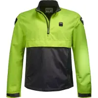 Blauer Spring Pull Motorrad Textiljacke, gelb/blau, L