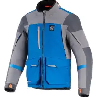 Alpinestars Maxdura Drystar XF wasserdichte Motorrad Textiljacke, blau/grau, 4XL
