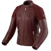 REV'IT! Revit London Damen Motorrad Lederjacke, burgunderrot, 42