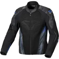 Macna Novic wasserdichte Motorrad Textiljacke, schwarz/grau/blau, 3XL
