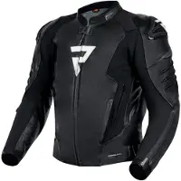 Rebelhorn Veloce Motorrad Lederjacke, schwarz/weiß, 58
