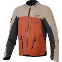 Alpinestars AMT-8 Stretch Drystar XF wasserdichte Motorrad Textiljacke, schwarz/braun/orange, XL