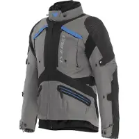 Dainese Gullfoss D-Dry wasserdichte Motorrad Textiljacke, schwarz/grau/blau, 54