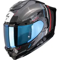 Scorpion Exo-1500 Carbon Air Zity Helm, schwarz/rot/blau, XL (61/62)