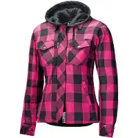 Held Lumberjack II Damen Motorrad Textiljacke, schwarz/pink, XL