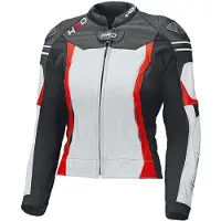 Held Street 3.0 Damen Motorrad Lederjacke, weiß/rot, 38