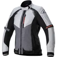Alpinestars Stella Headlands Drystar Motorrad Damen Textiljacke, dunkelgrau/hellgrau, XL