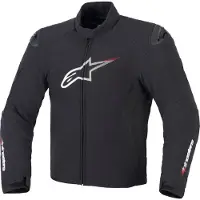 Alpinestars SMX wasserdichte Motorrad Textiljacke, schwarz/weiß/rot, 3XL