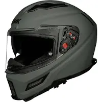 SMK-Link Motorradhelm Agnar grau XS (54) mit extrabreitem Visier und integrierter Sonnenblende