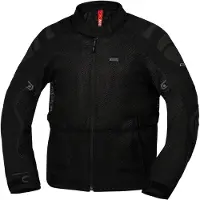 IXS Tourster-Big Air 1.0 Mesh Schwarz Motorrad Textiljacke Größe S