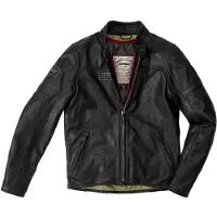 Spidi Vintage Motorrad Lederjacke Farbe: Schwarz, Grösse: 46