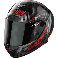 Nolan X-804 RS Ultra Carbon Spectre 018 Rot Chrome Silber Integralhelm Größe 2XL