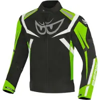 Berik The Eye Schwarz Grün Wasserdichte Motorrad Textiljacke Größe 52