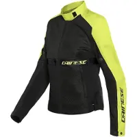 Dainese Ribelle Air Tex Damen Motorrad Textiljack, schwarz/gelb, 38