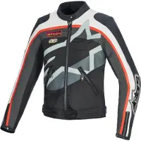 Alpinestars Idles wasserabweisende Damen Motorrad Textiljacke, weiß/rot/schwarz, M