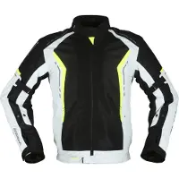Modeka Khao Air Motorrad Textiljacke, schwarz/grau/neon, L