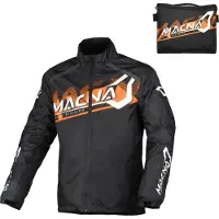 Sonstiges Macna Rainossi Motorrad Regenjacke, schwarz/weiß/orange, XL