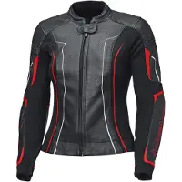 Held Debbie 3 Damen Motorrad Lederjacke, schwarz/neon-rot, 36