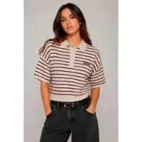 ROTATE für Damen. 1143041764 Ellia Poloshirt beige (XS), Lässig, Modal, Langarm