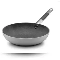 PENTOLE AGNELLI , Shark Skin Antihaftbeschichtete Aluminiumpfanne mit hohem Rand für Induktion, 1 Griff, 24 cm, ALSC111BGPIC24