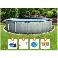 Steinbach , Stahlwand Swimming Pool Set "Grande rund", Ø 457 x 135 cm, ohne Zubehörset