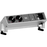 Bachmann DESK2 2x Schutzkontakt 1x USB-Charger 1x ABD GST18, weiß