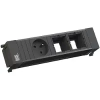 Bachmann POWER FRAME 1xUTE 2xCM Kunststoffprofil schwarz