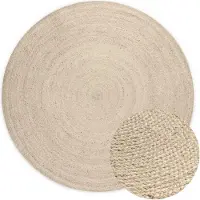 Home Collection Teppich "Rangpur Juteteppich", rund, 10 mm Höhe, Handgewebt, 100% Jute, Natur, Wohnzimmer, Flur, Boho, Skandi