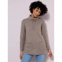 Sieh an! Longpullover in taupe | Gr.: 48