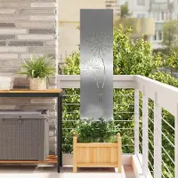 Syfax Garten Sichtschutz-Leinwand Silber 32 x 140 cm Edelstahl