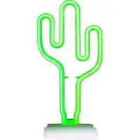 Grundig LED Neon Kaktus Dekorationsleuchte weiß-grün batteriebetrieben ca. 30cm Höhe