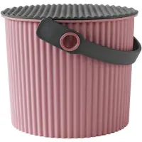 Hachiman Eimer mit Deckel Omnioutil rosa, 22.4x17.5x21 cm