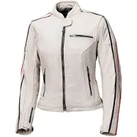 Held Brixham Damen Weiß Rot Schwarz Motorrad Lederjacke Größe 38