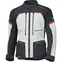 Held Tridale Top wasserdichte Motocycle-Textiljacke, hellgrau/schwarz/rot, 2XL