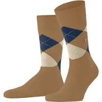 Burlington Socken "King", Herren, Gr. 40, braun (nougat), Baumwollmischung, Argyle-Muster, Socken Socken, Einheitsgröße 40-46, Argyle-Muster, -Clip