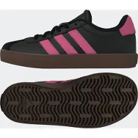 Adidas Sneaker SPORTSWEAR "VL COURT 3.0", Jungen, Gr. 33, schwarz (core schwarz, pink fusion, gum5), Leder, Synthetik, Schuhe Sneaker, inspiriert vom Design des samba