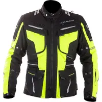 MUGENRACE Aerator wasserdichte Motorrad Textiljacke, schwarz/gelb, 3XL