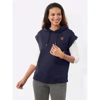 Casual Looks Kapuzenshirt "Kapuzen-Shirt", Damen, Gr. 46, marine, 100% Baumwolle, unifarben, Shirts Kapuzenshirt