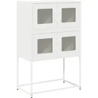 vidaXL Highboard Weiß 68x39x107 cm Stahl