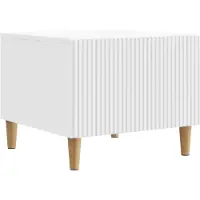 Syfax Couchtisch mit Schubladen Weiß 49 x 50 x 40 cm Holzwerkstoff