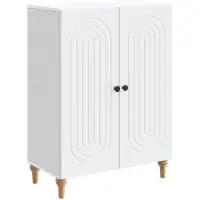 Syfax Sideboard Weiß 66 x 34,5 x 90 cm Holzwerkstoff