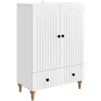 Syfax Sideboard Weiß 66 x 34,5 x 95 cm Holzwerkstoff