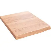 Syfax Waschtischplatte Hellbraun 40x50x(2-4) cm Massivholz Behandelt