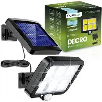 LUMILED Solarlampe für Außen mit Bewegungsmelder COB 6500K Kaltweiß Solar Wandleuchte Aussen IP65 wasserdicht Solarlicht Solarleuchte für Garten Sicherheitswandleuchte Wandlampe Außenleuchte
