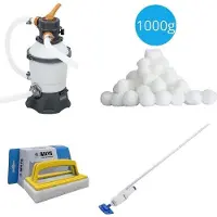 OEM Schwimmbadpflege - Filterpumpe 3028 L/U & 12 Filtertyp II & Schwimmbadreinigungsbürste
