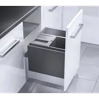 Hailo 3631591 Abfallsorter 44 (18 + 2x13) Liter TRIPLE XL 500 für 50 cm Schrankbreite