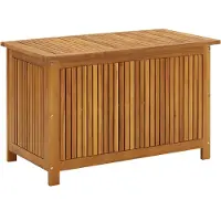 Möbelando Gartenbox "Pelm" aus Akazien-Massivholz in geölt. Abmessungen (B/H/T) 90x58x50 cm