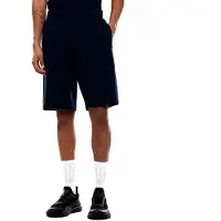EA7 für Herren. 7M001481_AF12660 Bermuda Logo Series in Marine-Interlock (S), Lässig, Sportlich, Baumwolle