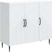 Syfax Sideboard Weiß 89 x 34,5 x 80 cm Holzwerkstoff